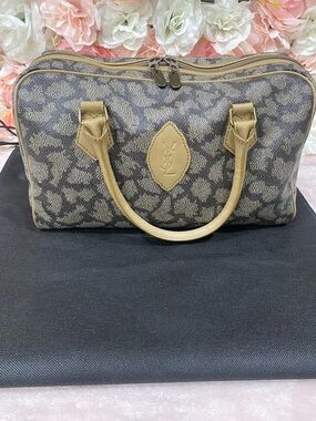 Yves Saint Laurent Giraffe Print Boston Bag